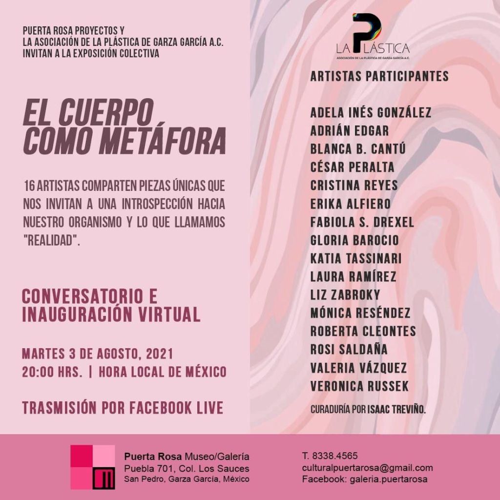 Exposición virtual El cuerpo como metáfora en Puerta Rosa Museo/Galería, La Plástica de Garza García